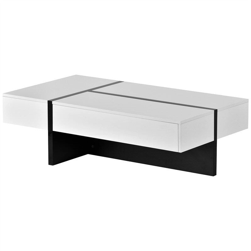 Table basse moderne à surface brillante 45,2 cm par Aoolive
