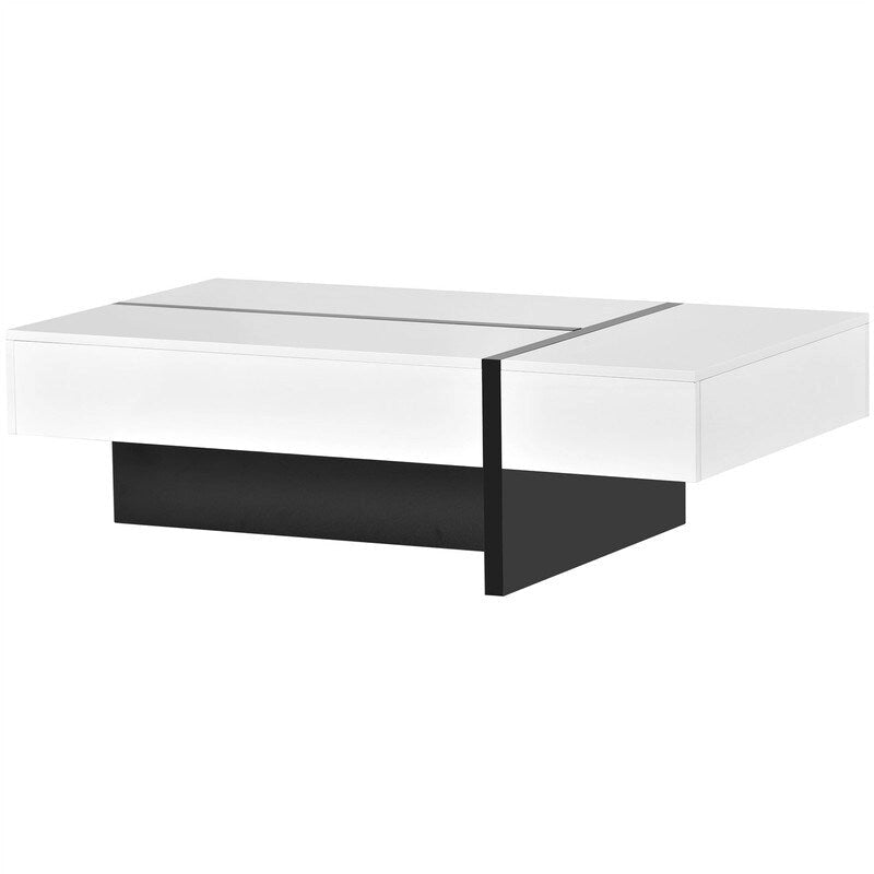 Table basse moderne à surface brillante 45,2 cm par Aoolive