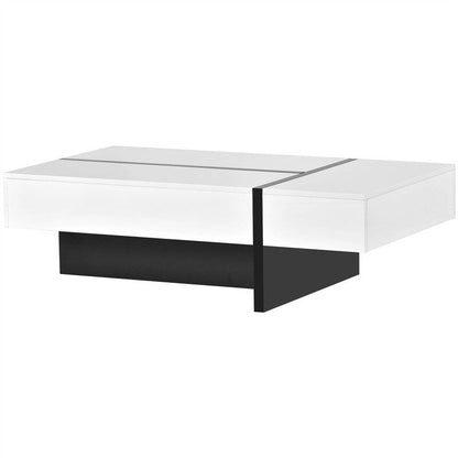 Table basse moderne à surface brillante 45,2 cm par Aoolive