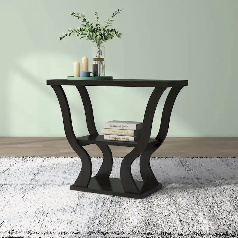 Console DH BASIC Transitional Espresso 39 pouces avec étagère ouverte par Denhour