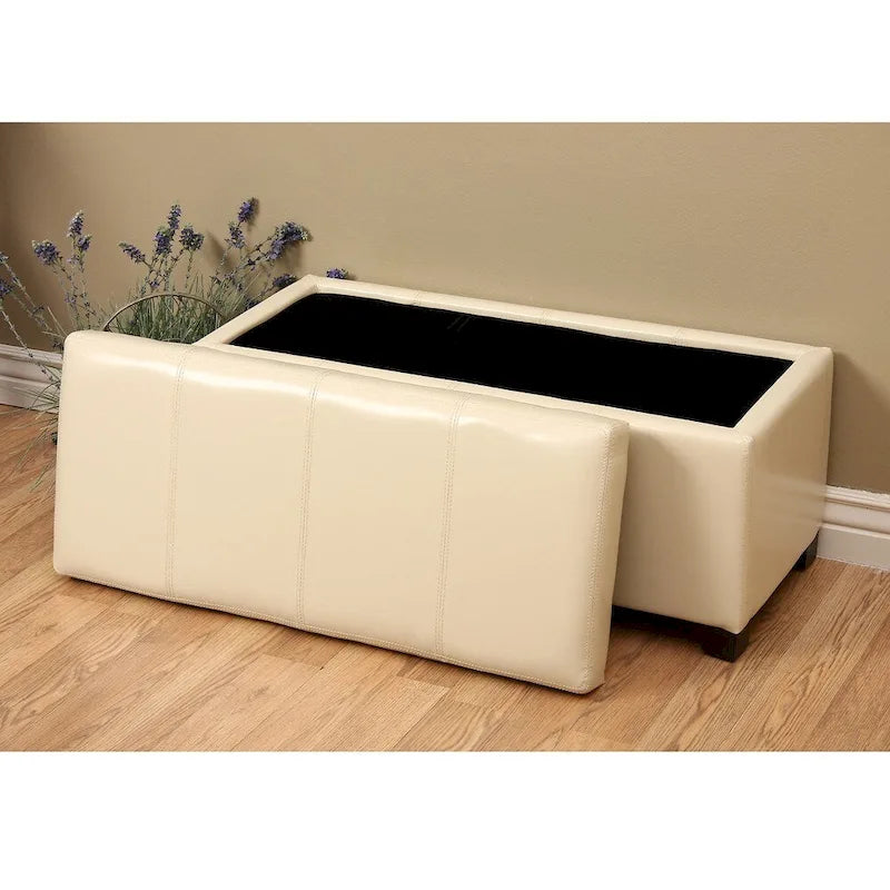 Banc de rangement Tiffany Ariel Ivory