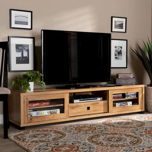 Beasley Modern and Contemporary Wood TV Stand 1-Drawer