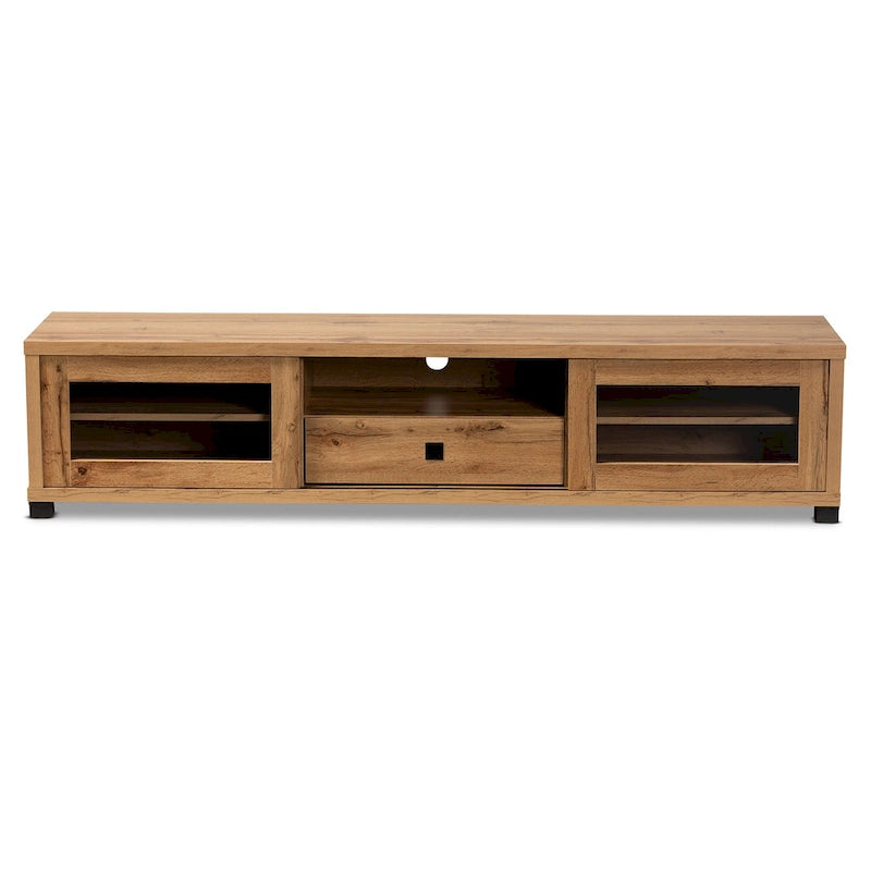 Meuble TV en bois Beasley, style moderne et contemporain, 1 tiroir