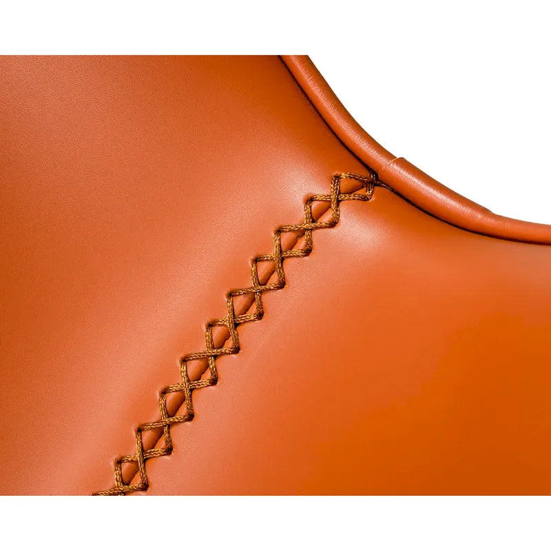 Chaise de salle à manger moderne Modrest Holt en similicuir cognac (lot de 2)