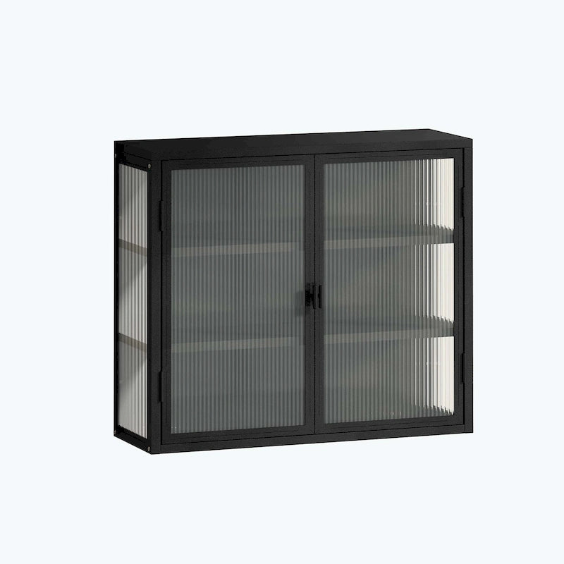 Armoire murale à porte vitrée de style rétro