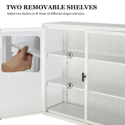 Armoire murale à porte vitrée de style rétro