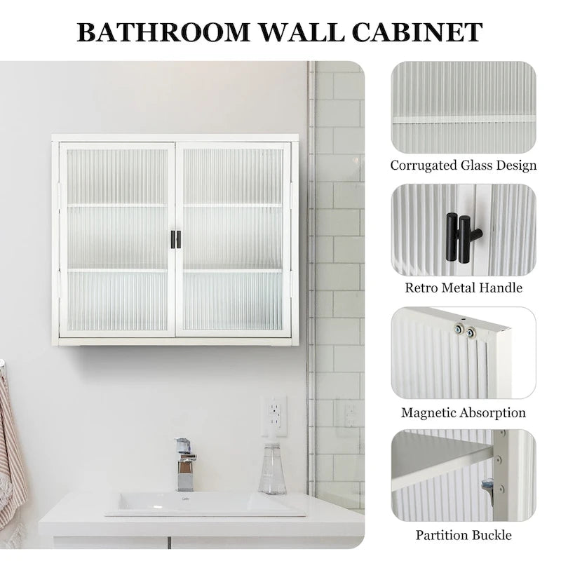 Armoire murale à porte vitrée de style rétro