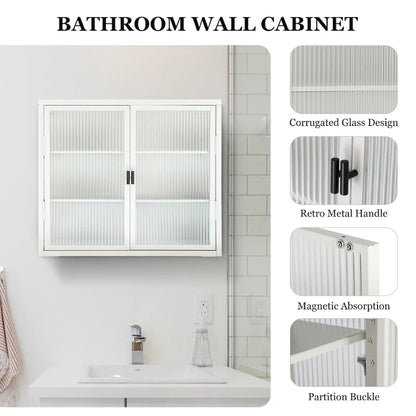 Armoire murale à porte vitrée de style rétro