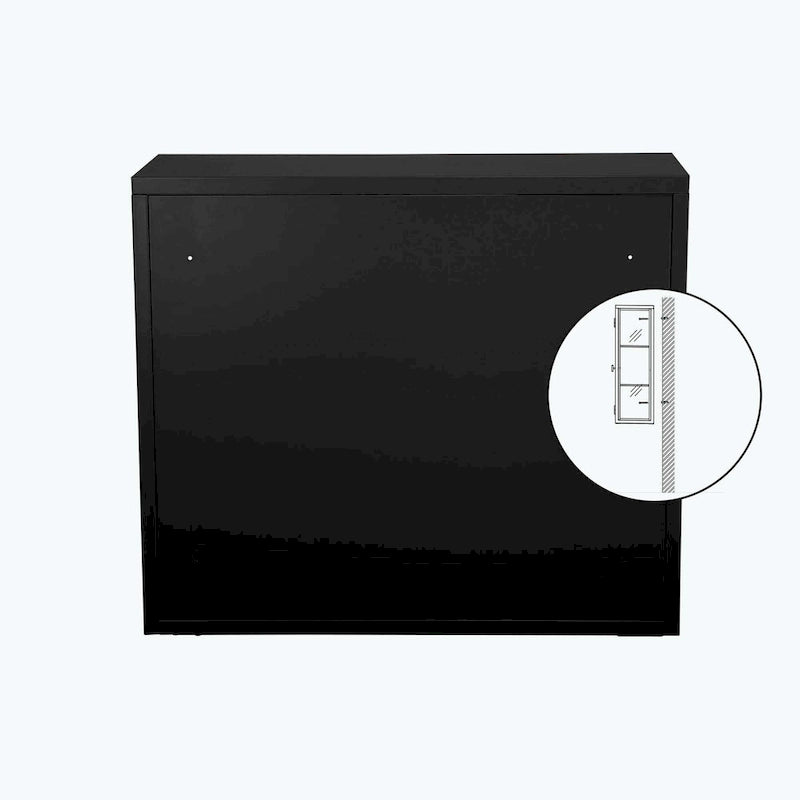 Armoire murale à porte vitrée de style rétro