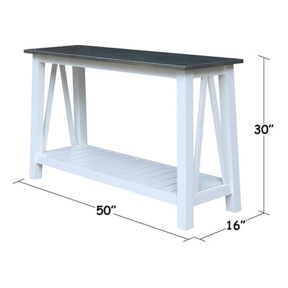 Console/table basse Surrey en bois massif