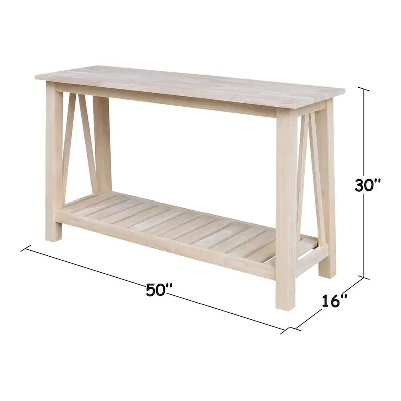 Console/table basse Surrey en bois massif