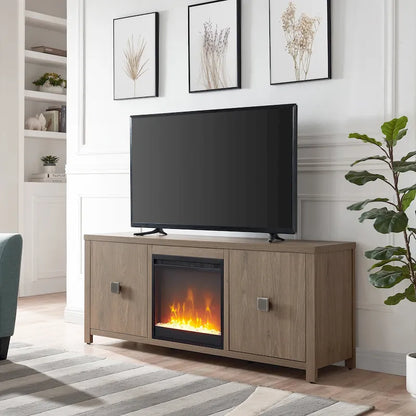 Meuble TV Juniper 58 avec insert de cheminée en cristal