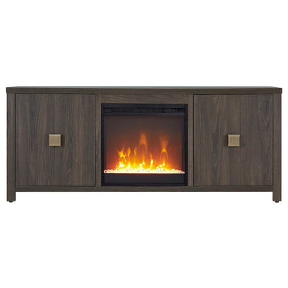 Meuble TV Juniper 58 avec insert de cheminée en cristal