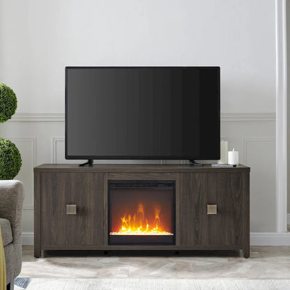 Meuble TV Juniper 58 avec insert de cheminée en cristal