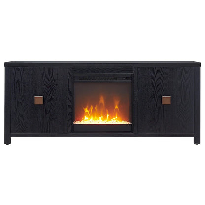 Meuble TV Juniper 58 avec insert de cheminée en cristal