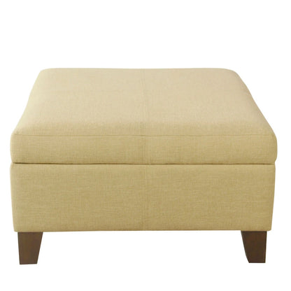 Pouf de rangement carré de luxe HomePop de 71 cm (28 pouces)