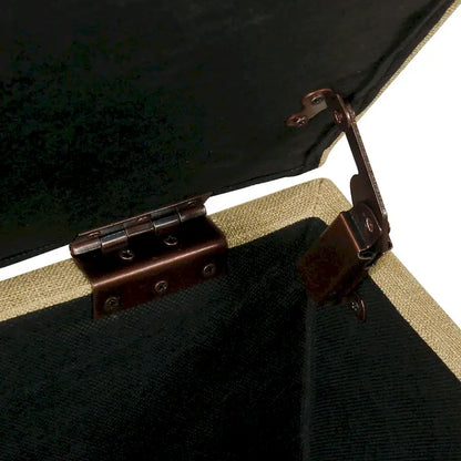 Pouf de rangement carré de luxe HomePop de 71 cm (28 pouces)