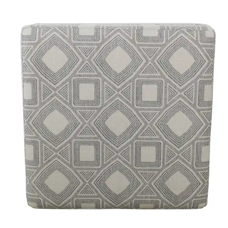 Pouf de rangement carré de luxe HomePop de 71 cm (28 pouces)