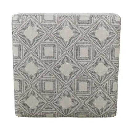 Pouf de rangement carré de luxe HomePop de 71 cm (28 pouces)