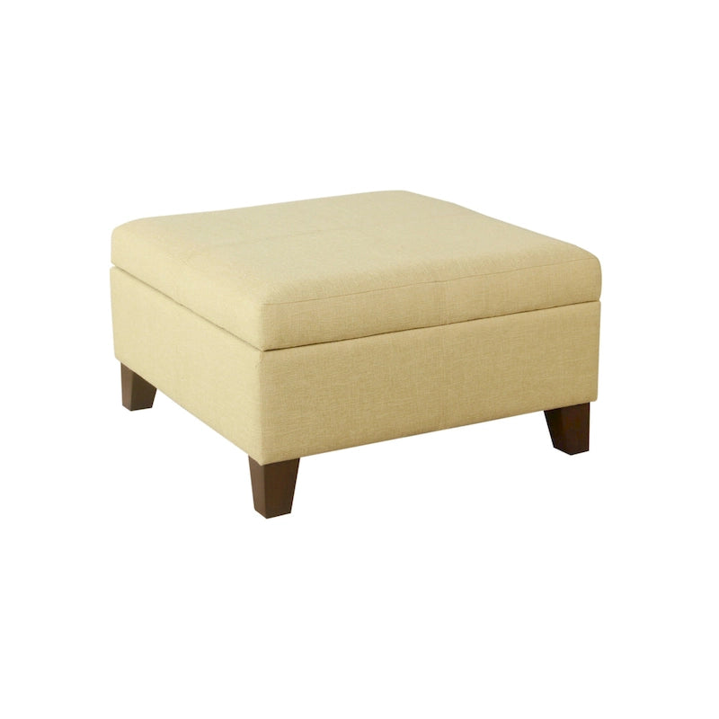 Pouf de rangement carré de luxe HomePop de 71 cm (28 pouces)