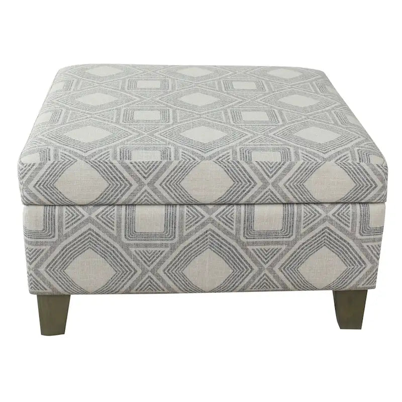 Pouf de rangement carré de luxe HomePop de 71 cm (28 pouces)