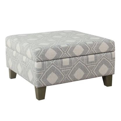 Pouf de rangement carré de luxe HomePop de 71 cm (28 pouces)