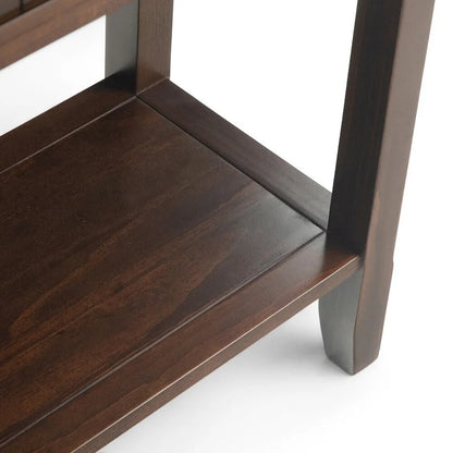 Console/table basse large en bois massif WYNDENHALL Normandy, style transitionnel, 152 cm (60 po) de large - 152 x 41 x 76 cm (60 x 16 x 30 po)