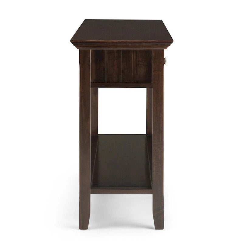 Console/table basse large en bois massif WYNDENHALL Normandy, style transitionnel, 152 cm (60 po) de large - 152 x 41 x 76 cm (60 x 16 x 30 po)