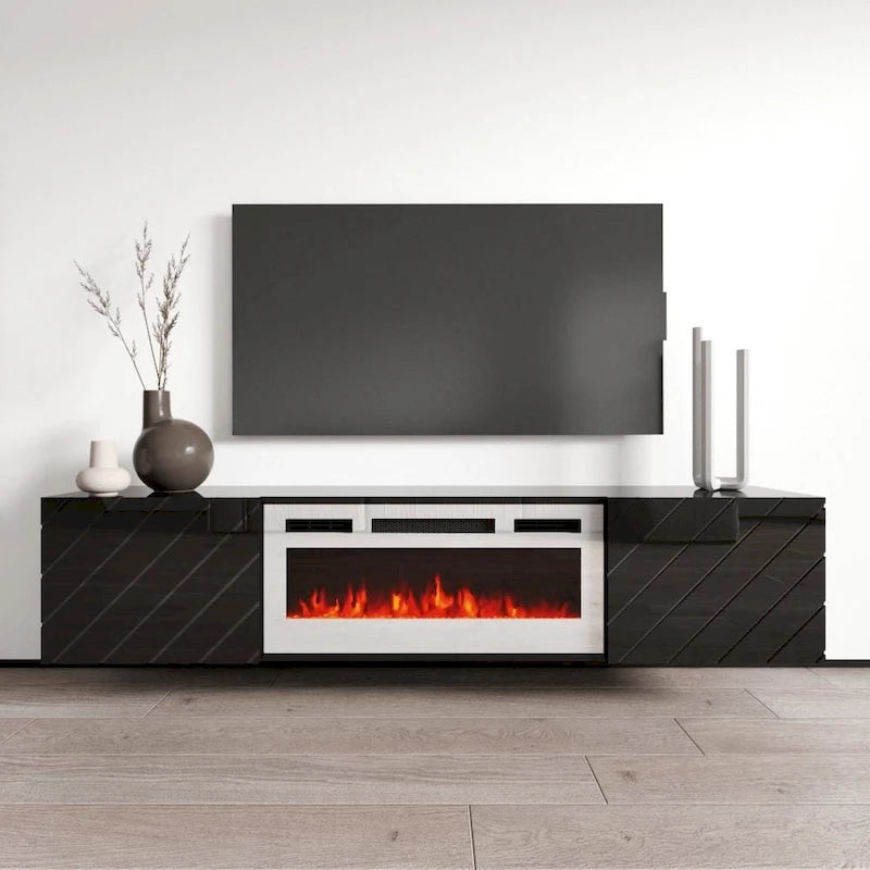 Luxe WH-EF Wall Mounted Electric Fireplace Modern 72 TV Stand