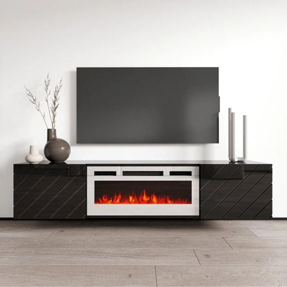Luxe WH-EF Wall Mounted Electric Fireplace Modern 72 TV Stand