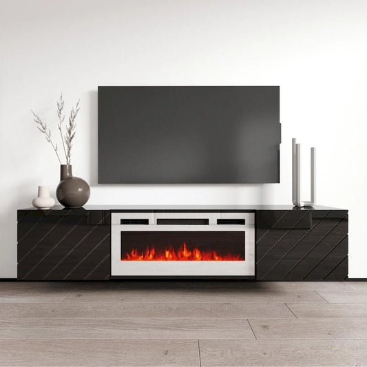 Luxe WH-EF Wall Mounted Electric Fireplace Modern 72 TV Stand