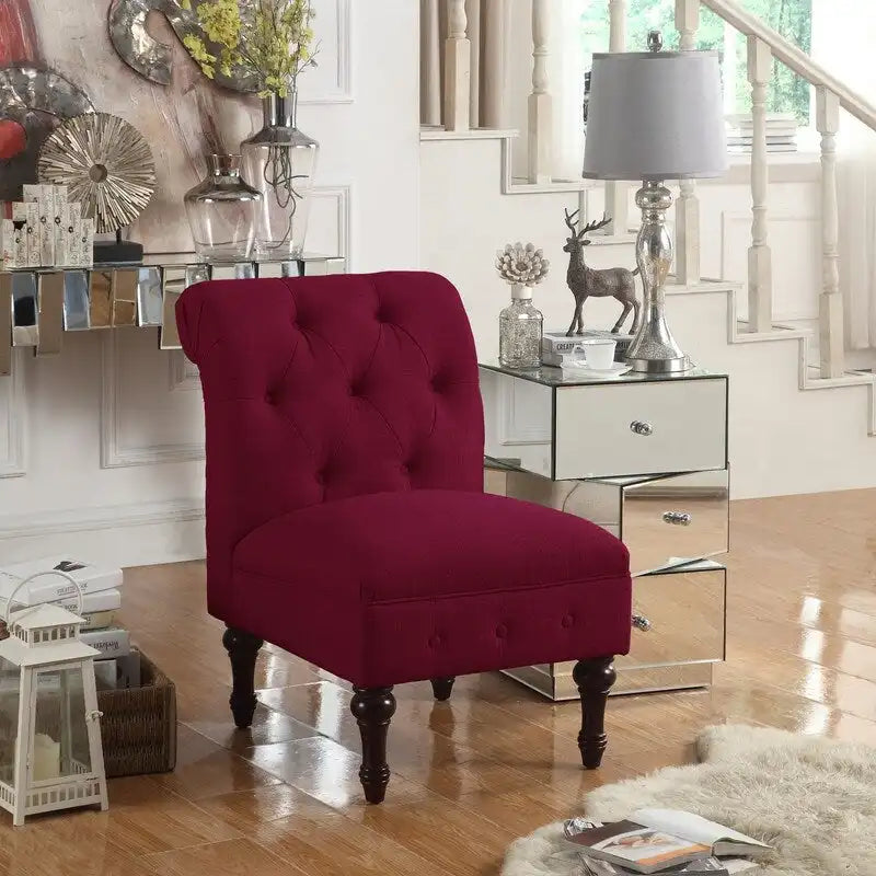 Fauteuil sans accoudoirs Rosevera LaGuardia Chesterfield