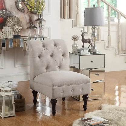 Fauteuil sans accoudoirs Rosevera LaGuardia Chesterfield