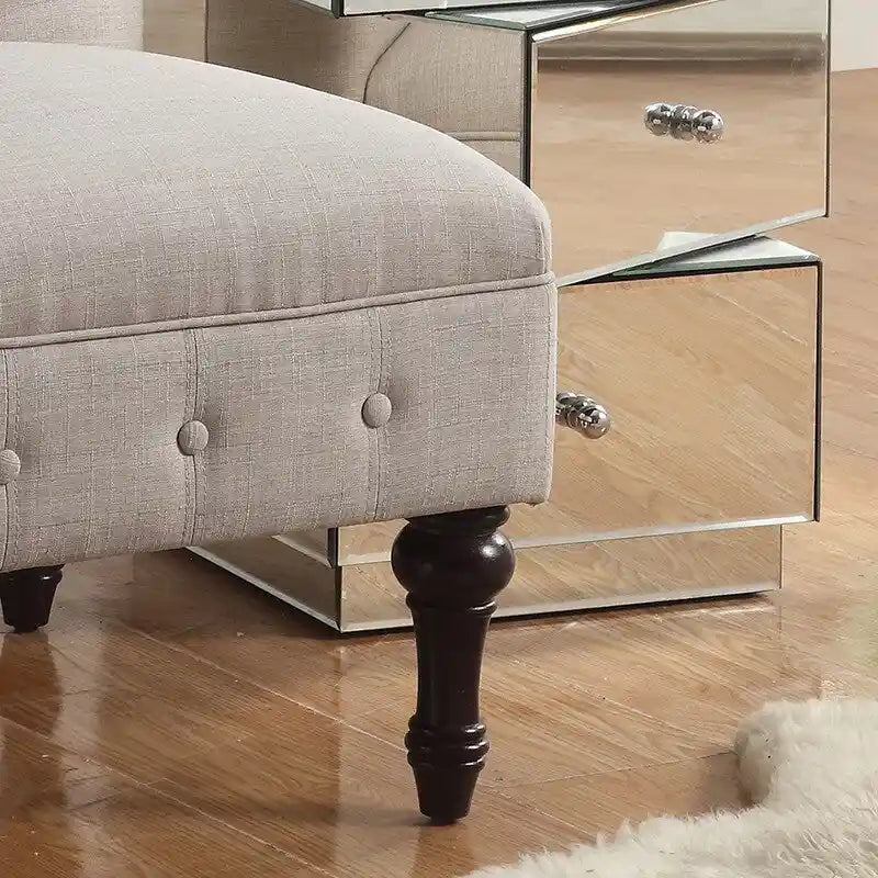 Fauteuil sans accoudoirs Rosevera LaGuardia Chesterfield