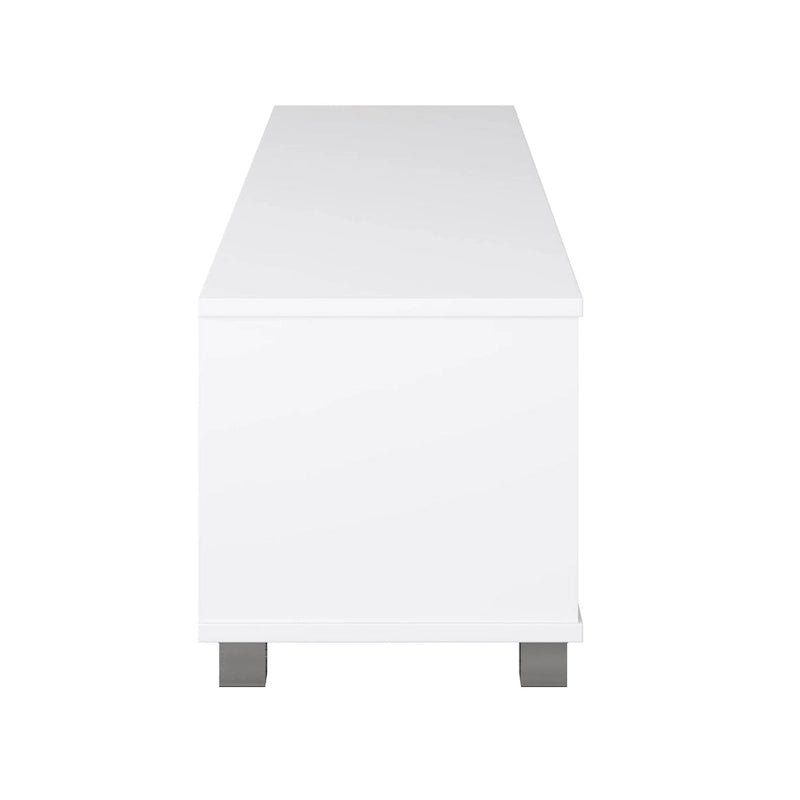 Meuble TV moderne et discret de style Hollywood, pour téléviseurs jusqu'à 85 pouces.