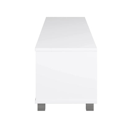 Meuble TV moderne et discret de style Hollywood, pour téléviseurs jusqu'à 85 pouces.