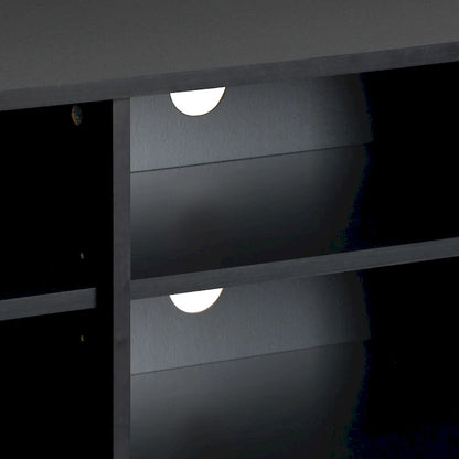 Meuble TV moderne et discret de style Hollywood, pour téléviseurs jusqu'à 85 pouces.