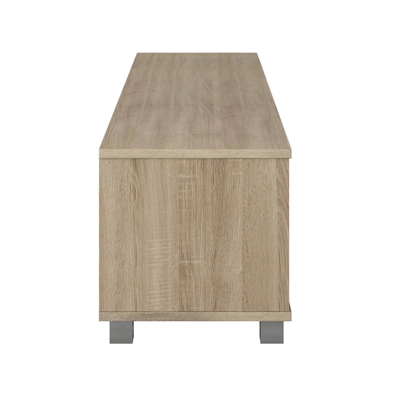 Meuble TV moderne et discret de style Hollywood, pour téléviseurs jusqu'à 85 pouces.