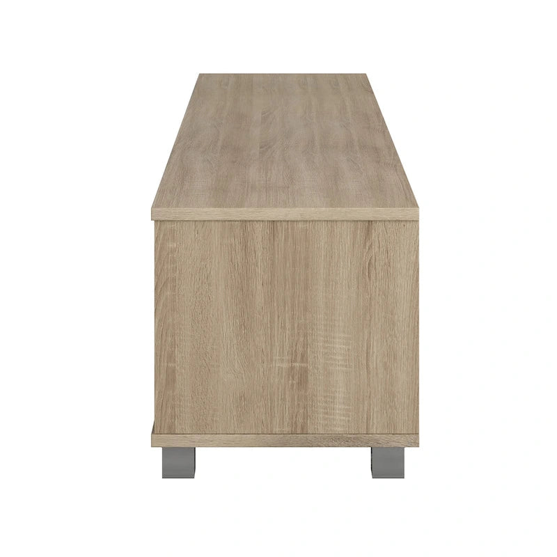 Meuble TV moderne et discret de style Hollywood, pour téléviseurs jusqu'à 85 pouces.