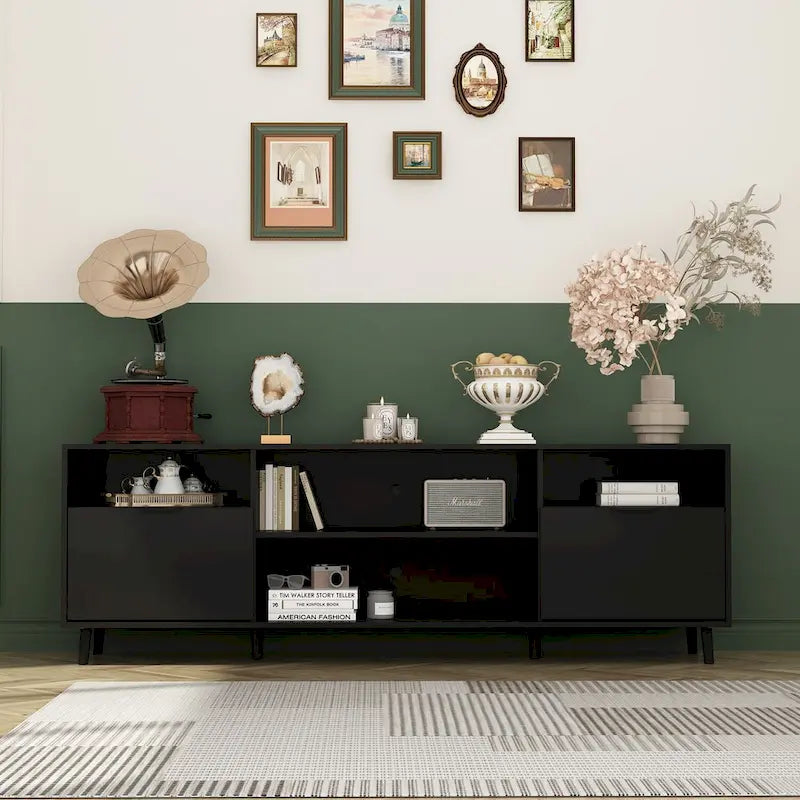 Cheminée électrique d'ambiance et meuble TV durable à faible consommation d'énergie