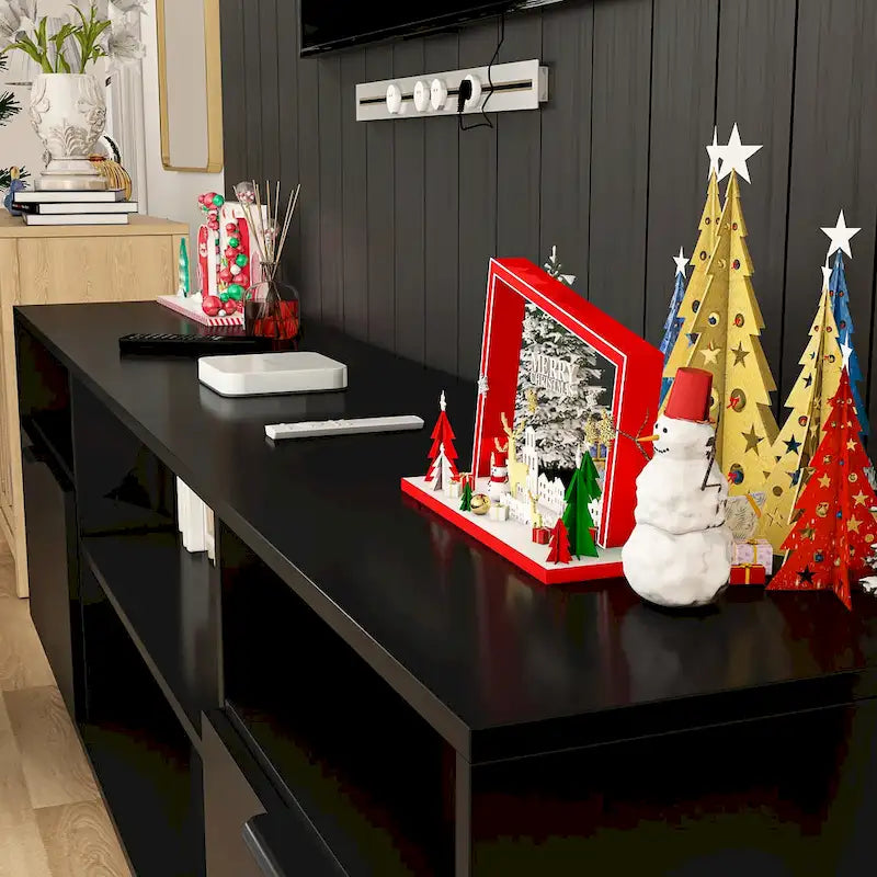 Cheminée électrique d'ambiance et meuble TV durable à faible consommation d'énergie