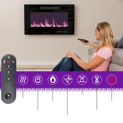 Cheminée électrique d'ambiance et meuble TV durable à faible consommation d'énergie