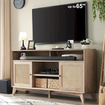 Meuble TV moderne du milieu du siècle, meuble TV haut, console TV