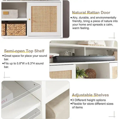 Meuble TV moderne du milieu du siècle, meuble TV haut, console TV