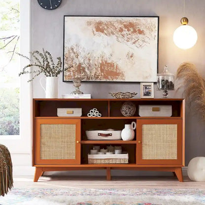 Meuble TV moderne du milieu du siècle, meuble TV haut, console TV