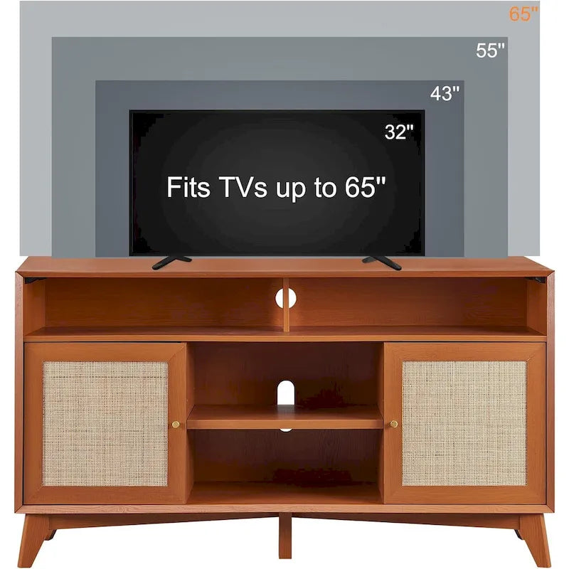 Meuble TV moderne du milieu du siècle, meuble TV haut, console TV