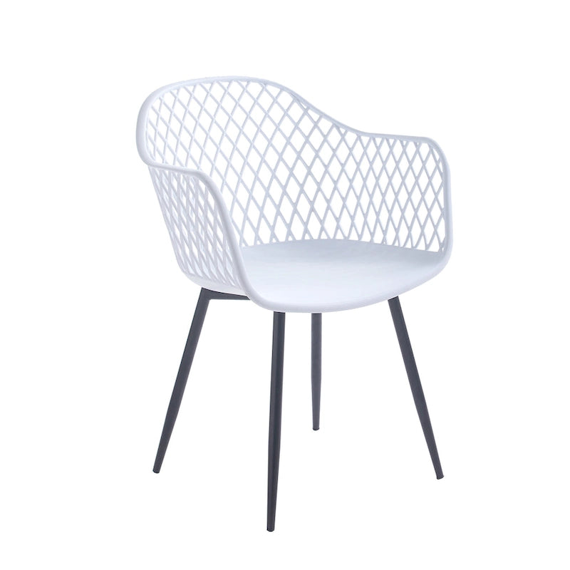 Chaises de salle à manger Porthos Home Mitt en plastique rigide avec pieds en fer (lot de 2)