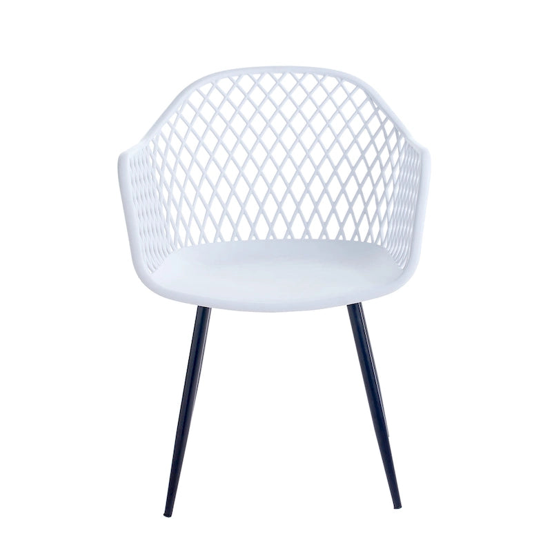 Chaises de salle à manger Porthos Home Mitt en plastique rigide avec pieds en fer (lot de 2)