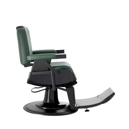 Fauteuil de barbier inclinable SHERMAN robuste, vert