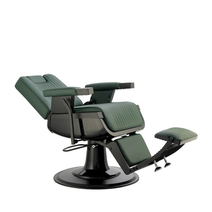 Fauteuil de barbier inclinable SHERMAN robuste, vert